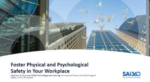 Foster Physical And Psychological Safety In Your Workplace | Safety ...